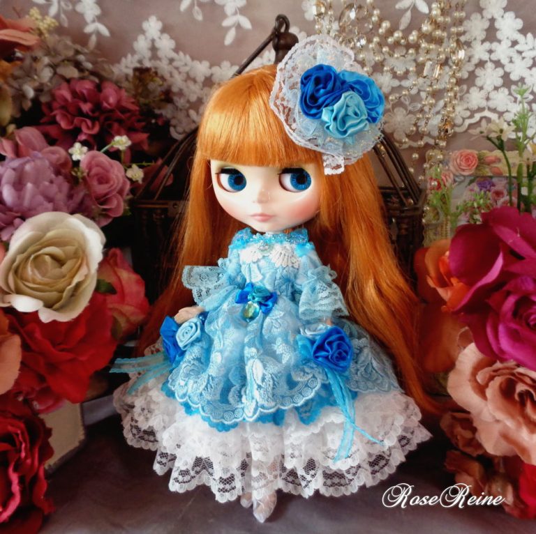 ロリータロマンス 蒼き薔薇の妖精 ボリュームフリルドールドレス豪華5点セット