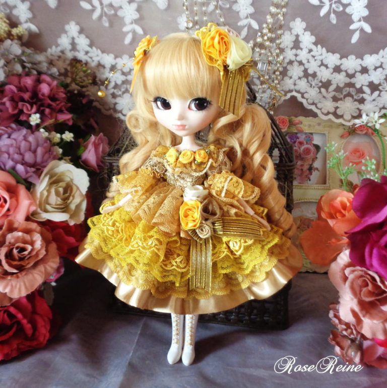ロリータロマンス 高貴なキャッツアイグラデーションが優美なフリルドールドレス豪華5点セット